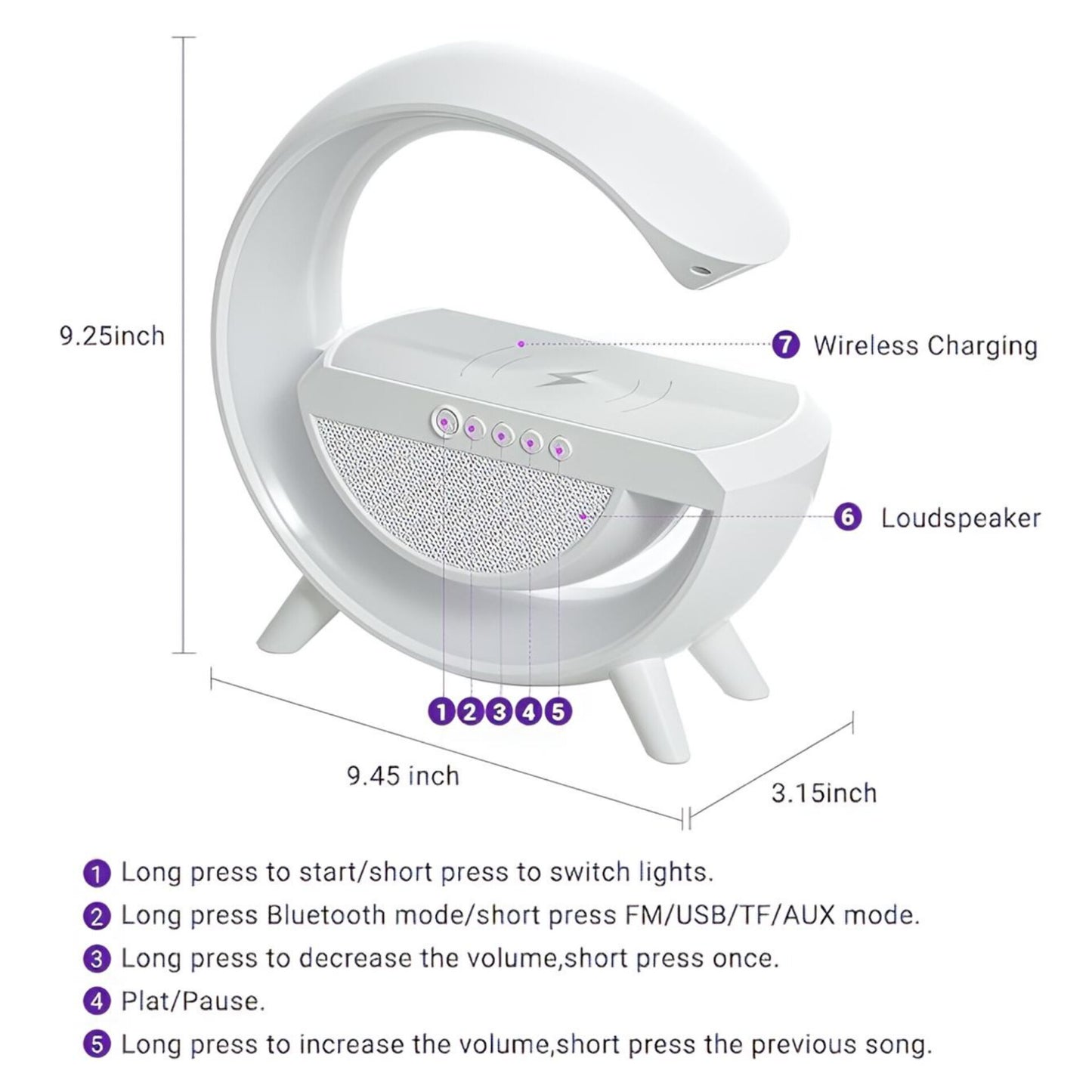 6 in 1 Rechargeable Wireless Charger