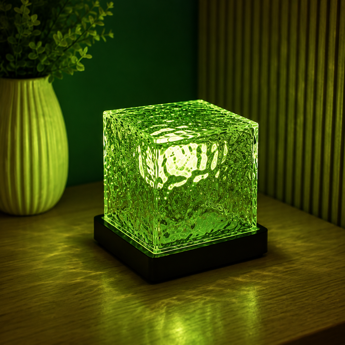 Crystal Cube Lamp – 16 Color RGB LED Night Light