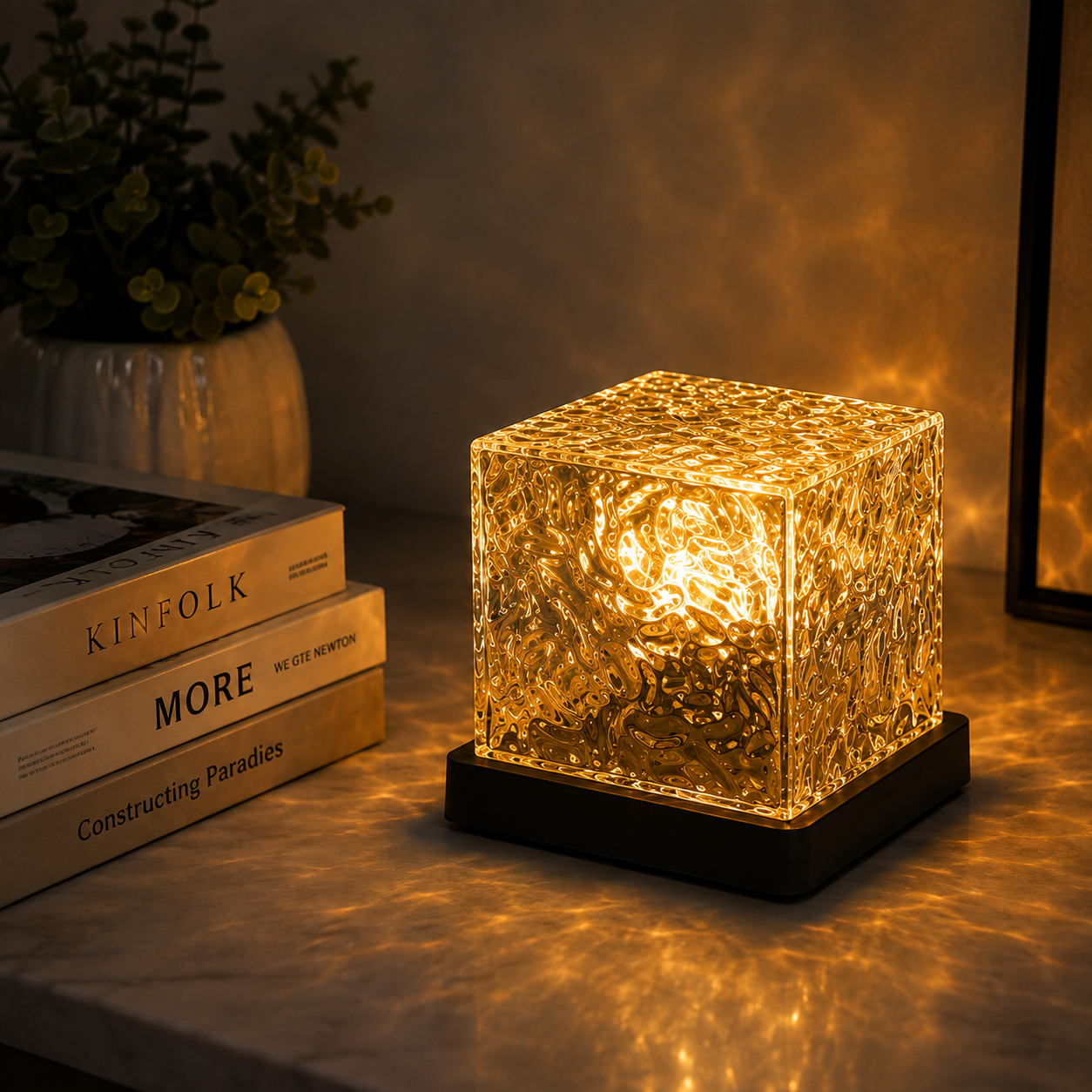 Crystal Cube Lamp – 16 Color RGB LED Night Light