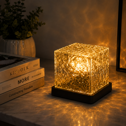 Crystal Cube Lamp – 16 Color RGB LED Night Light