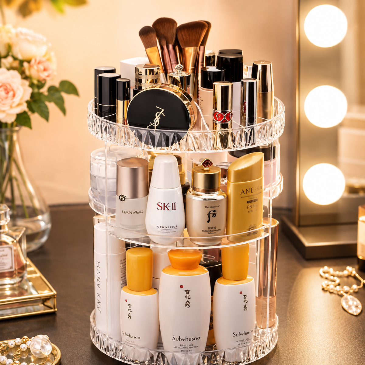 360° Rotating  Makeup Organizer