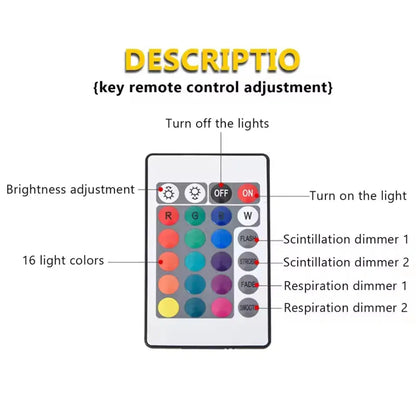 Touch Sensor & Remote Control Lamp 16 Colours || Premium Ocean Wave Lamp Home Decor Station