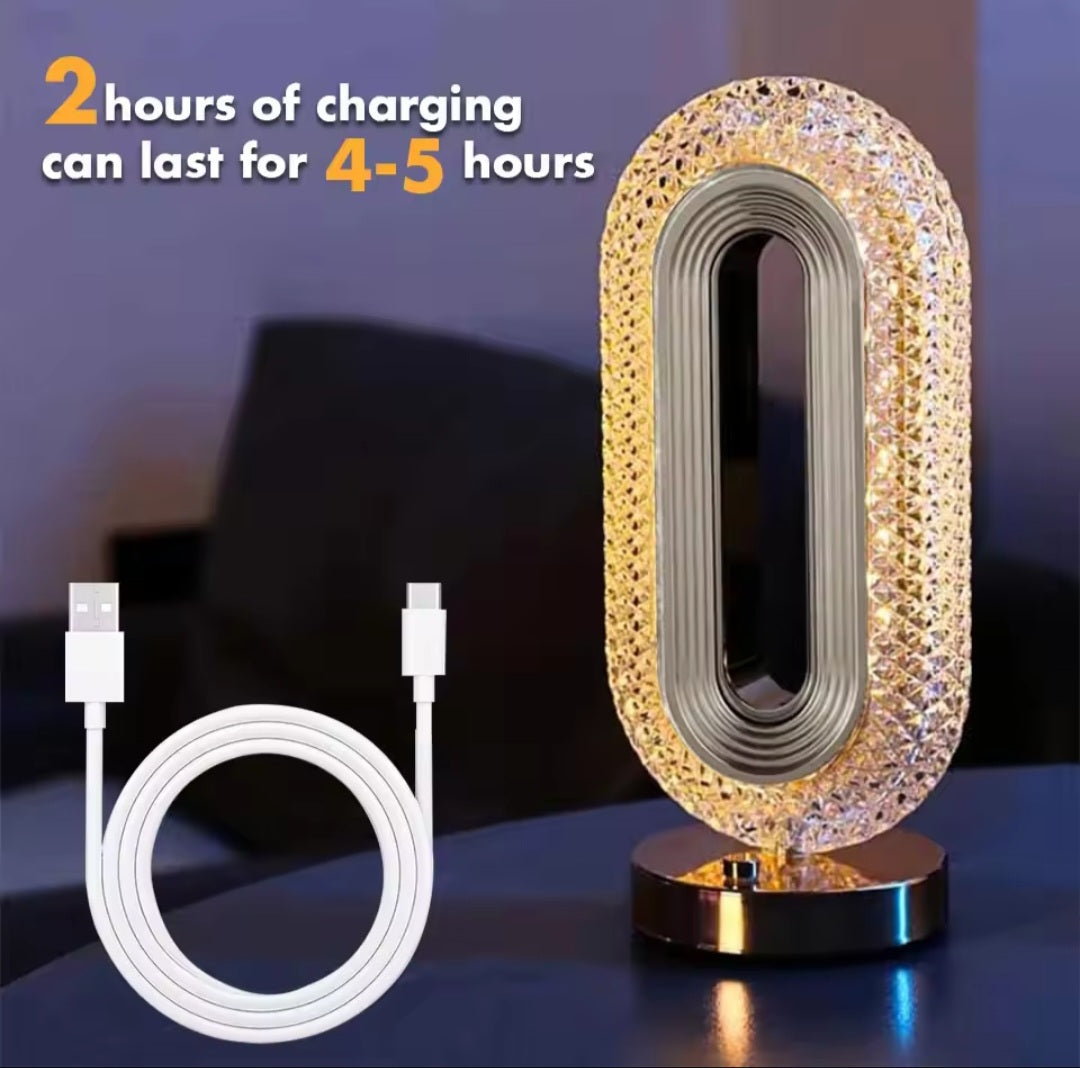 Imported Crystal Touch Lamp, Rechargeable Luxury Lighting