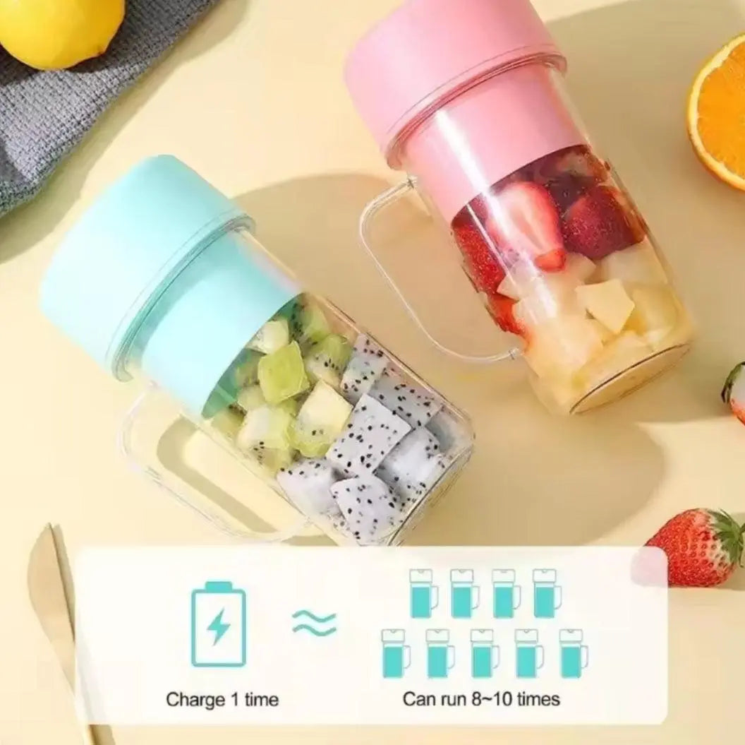 Rechargeable Fast Glass Juicer + Free Silicon Straw Home Decor Station